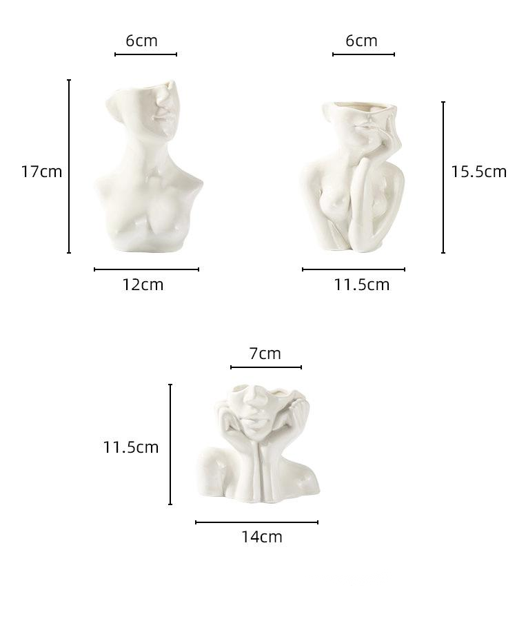 Human Body Shape Ceramic Vase